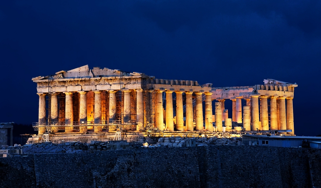 Parthenon Acropolis Athens for 1024 x 600 widescreen resolution