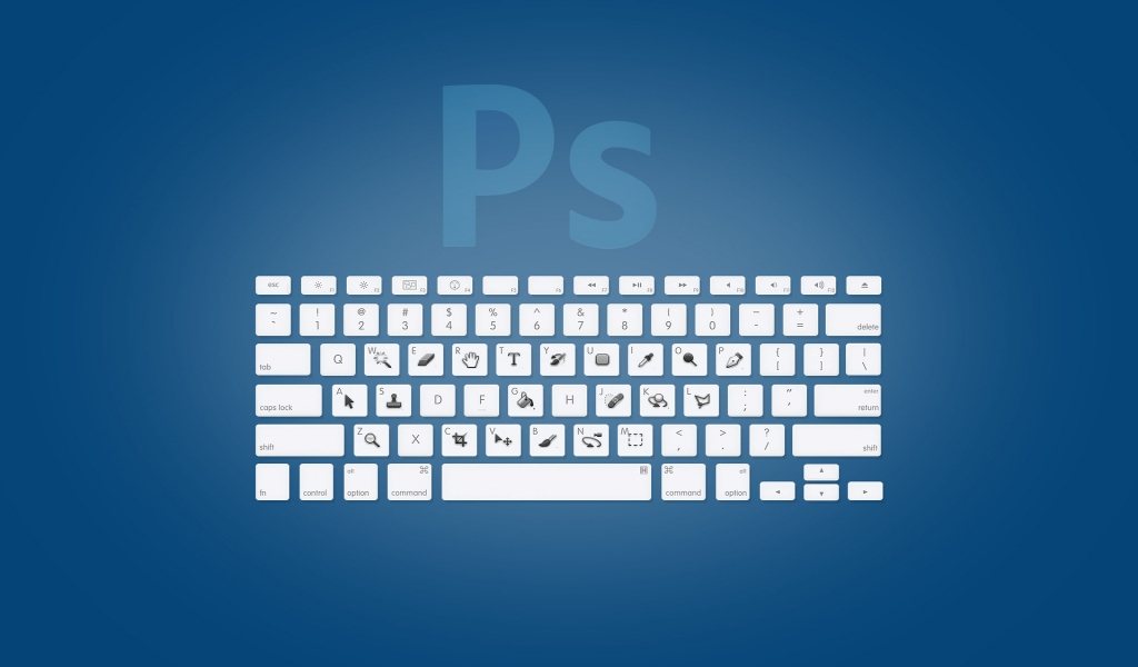 Photoshop Keyboard for 1024 x 600 widescreen resolution