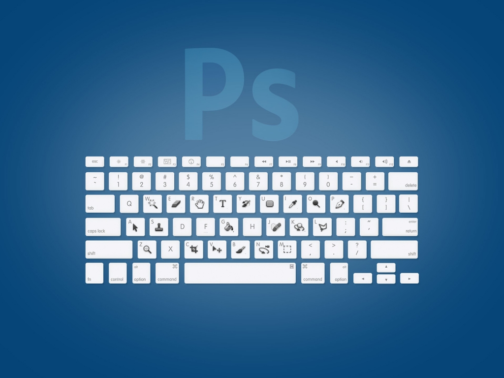 Photoshop Keyboard for 1024 x 768 resolution