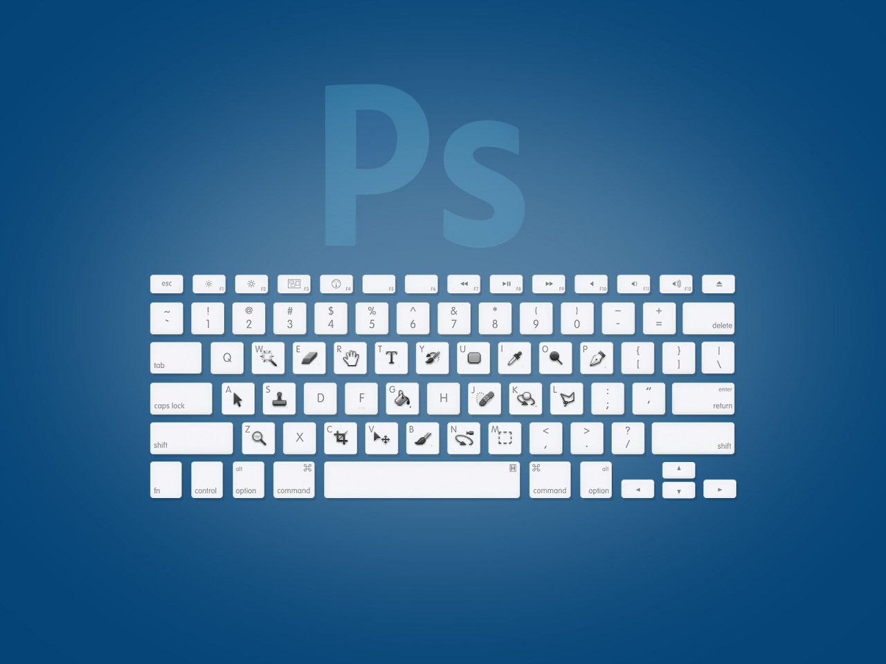 Photoshop Keyboard for 1280 x 960 resolution