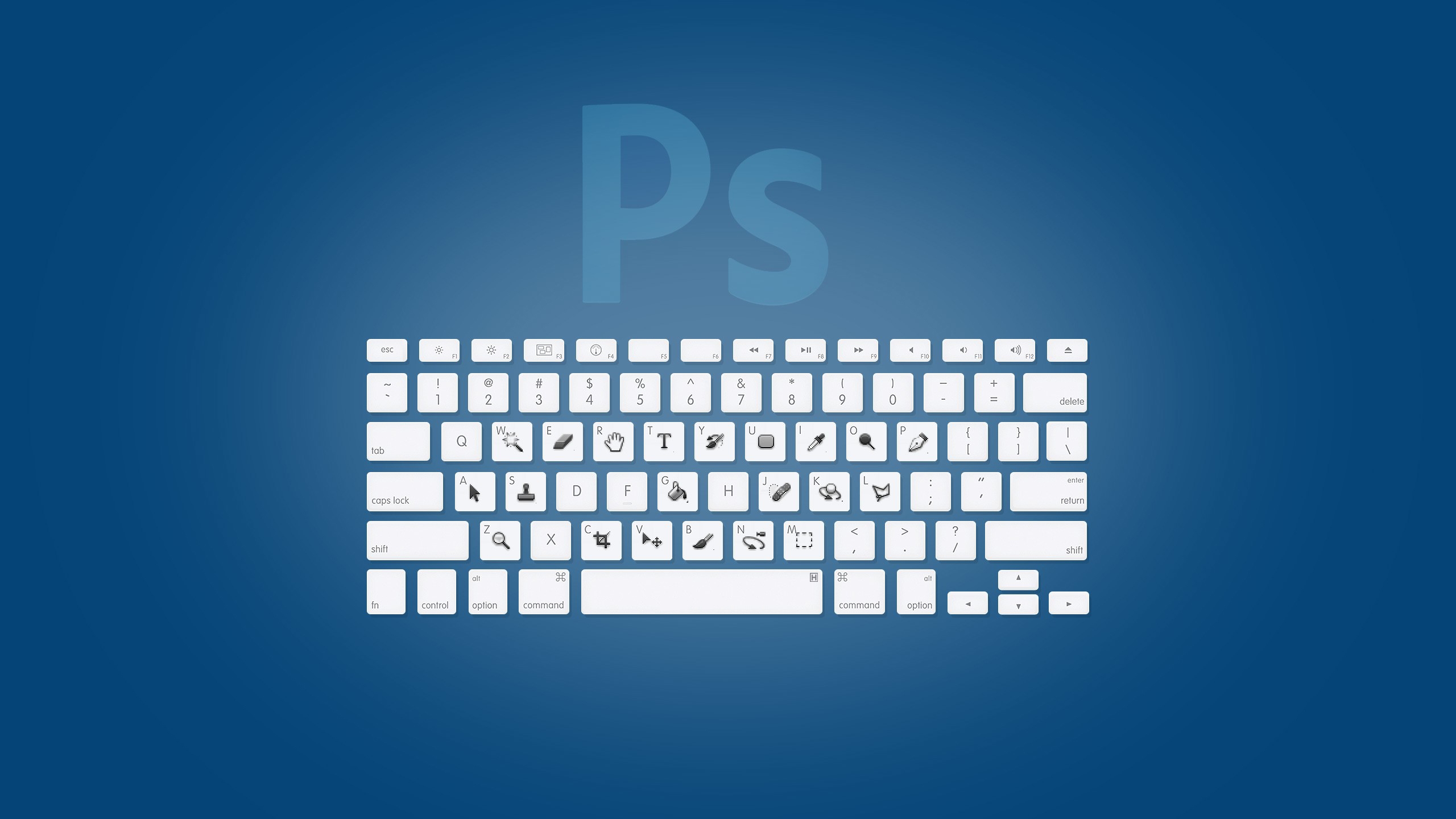 Photoshop Keyboard for 2560x1440 HDTV resolution