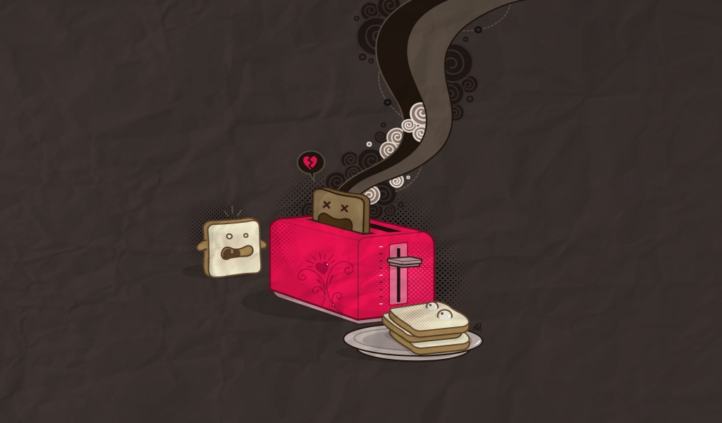 Pink Toaster for 1024 x 600 widescreen resolution