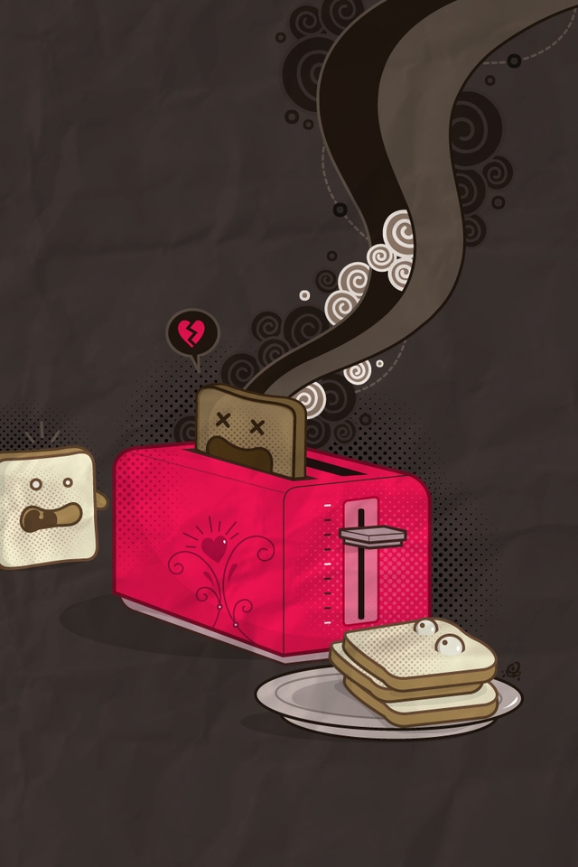Pink Toaster for 640 x 960 iPhone 4 resolution