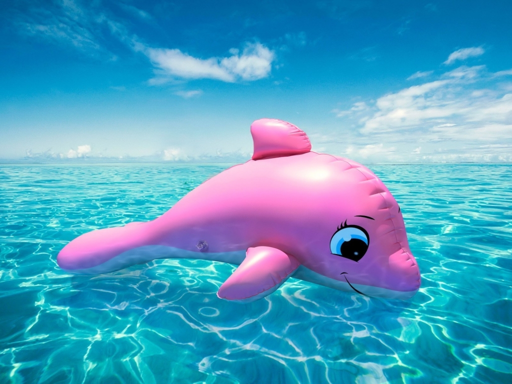 Pink Whale for 1024 x 768 resolution