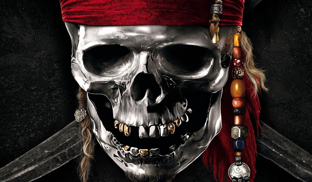 Pirates of the Caribbean Logo for 1024 x 600 widescreen resolution