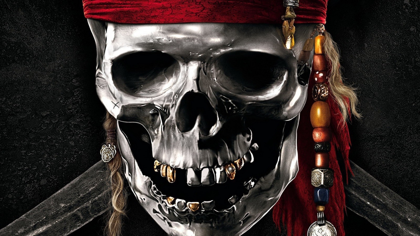 Pirates of the Caribbean Logo for 1366 x 768 HDTV resolution