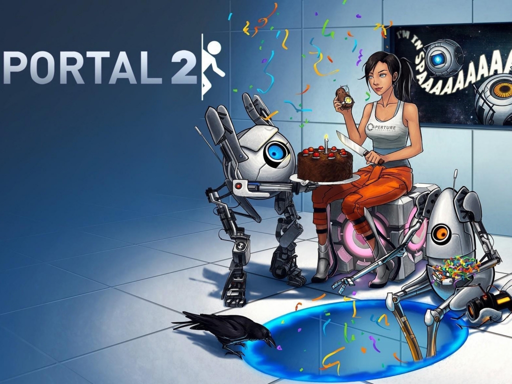 Portal 2 Anniversary for 1024 x 768 resolution