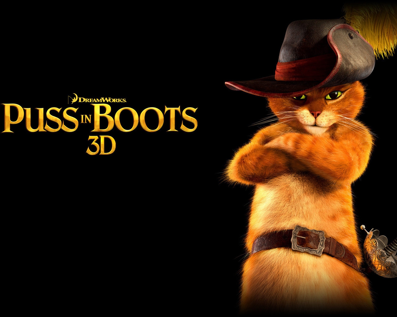 Puss in Boots 3D for 1280 x 1024 resolution