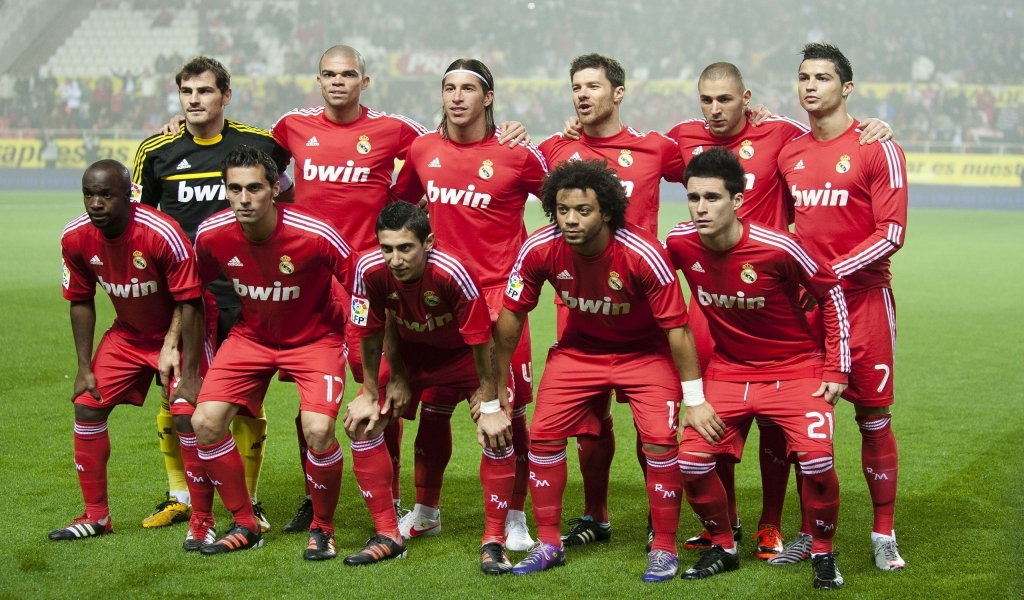 Real Madrid Group for 1024 x 600 widescreen resolution