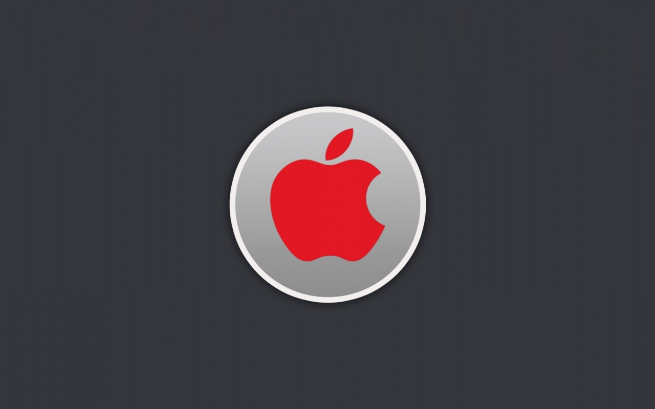Red Apple Logo for 1280 x 800 widescreen resolution