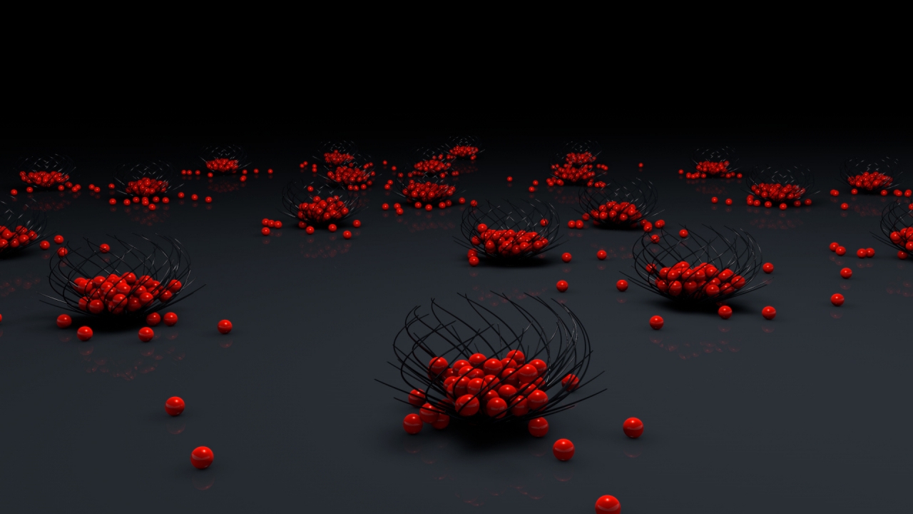 Red Balls for 1280 x 720 HDTV 720p resolution