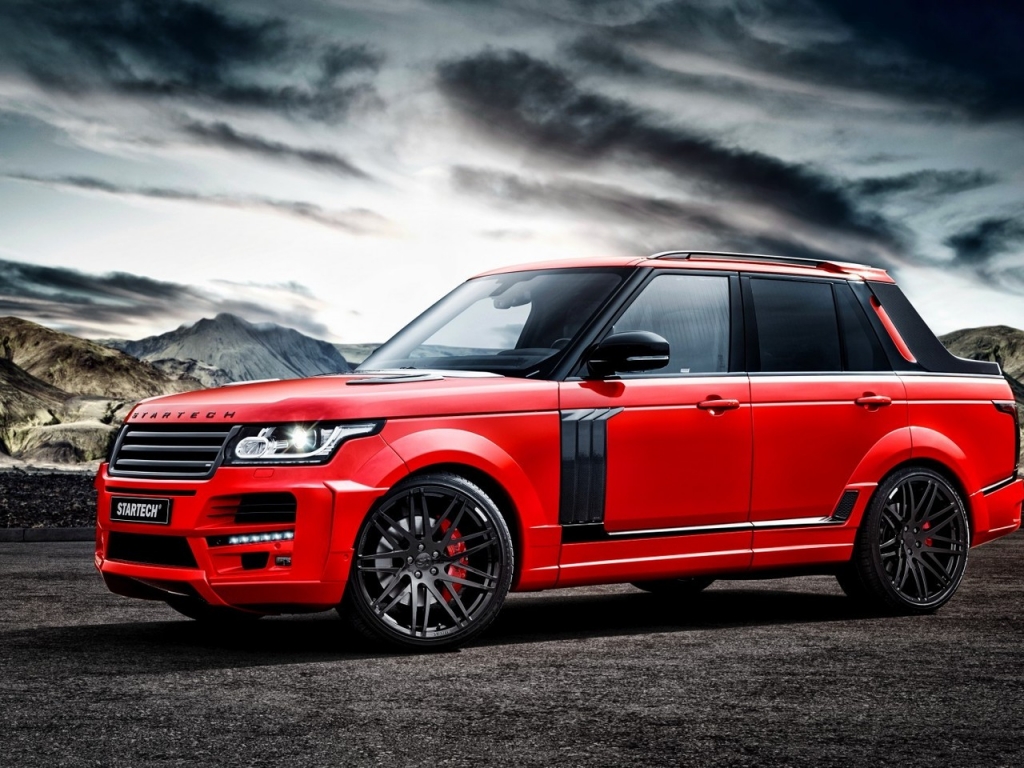 Red Startech Range Rover Pickup for 1024 x 768 resolution