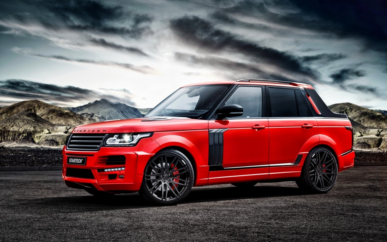 Red Startech Range Rover Pickup for 1280 x 800 widescreen resolution