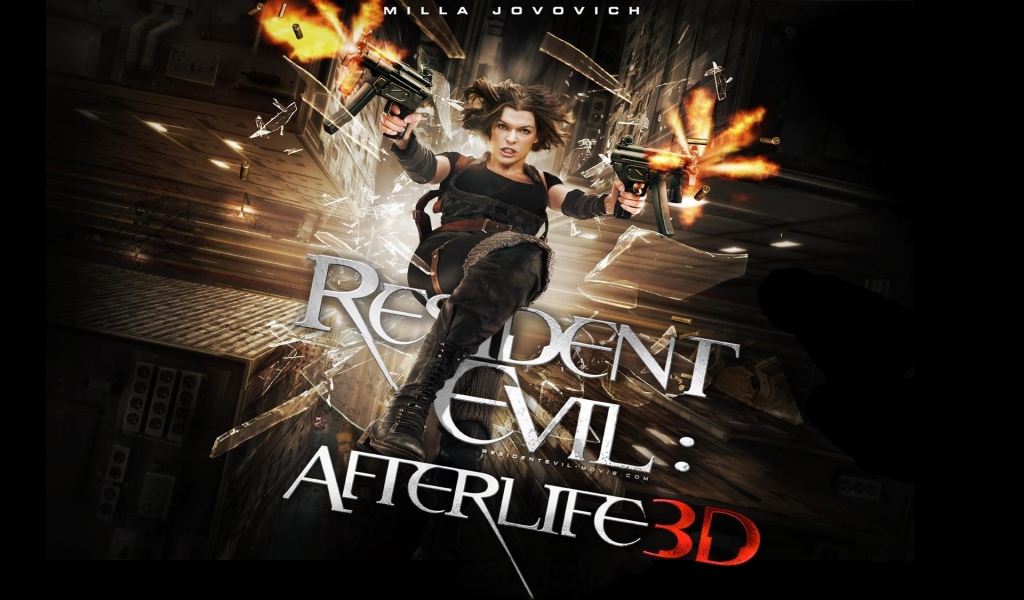 Resident Evil Afterlife 3D Poster for 1024 x 600 widescreen resolution