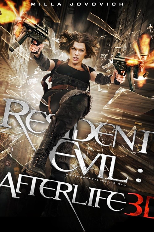 Resident Evil Afterlife 3D Poster for 640 x 960 iPhone 4 resolution