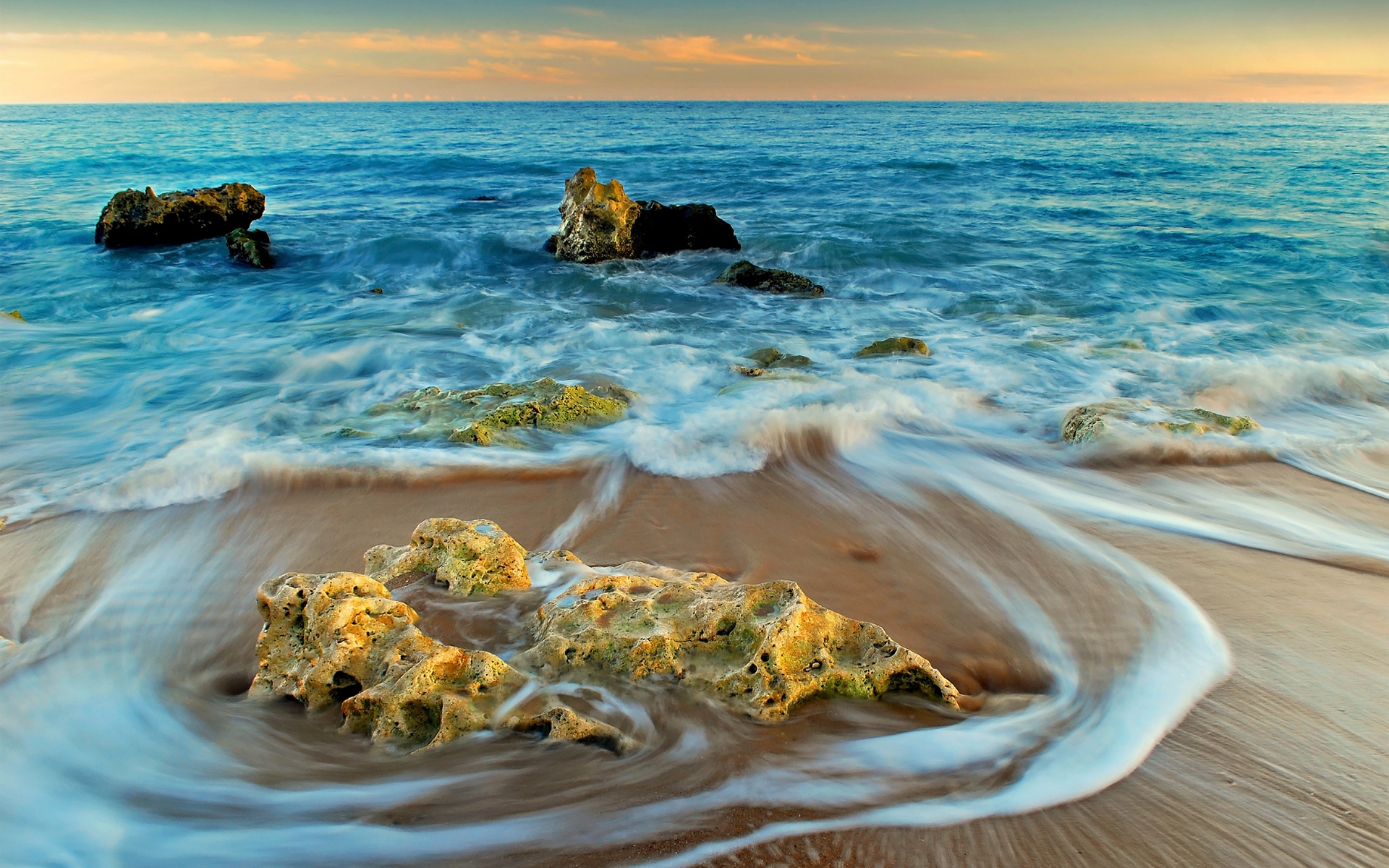 Rocks and Sea Landscape for 1920 x 1200 widescreen resolution