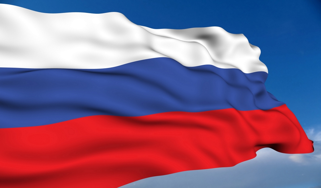 Russia Flag for 1024 x 600 widescreen resolution