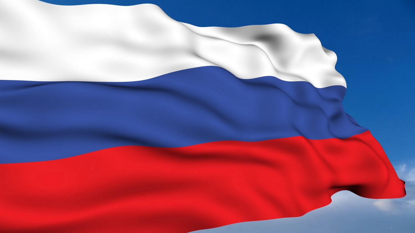 Russia Flag for 1366 x 768 HDTV resolution