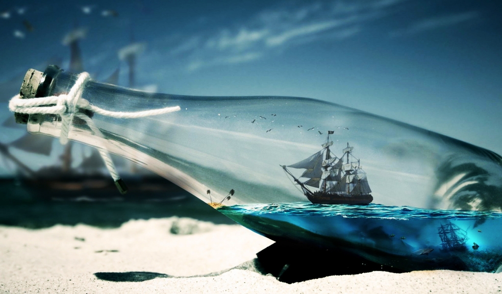 Sailing in a Bottle for 1024 x 600 widescreen resolution