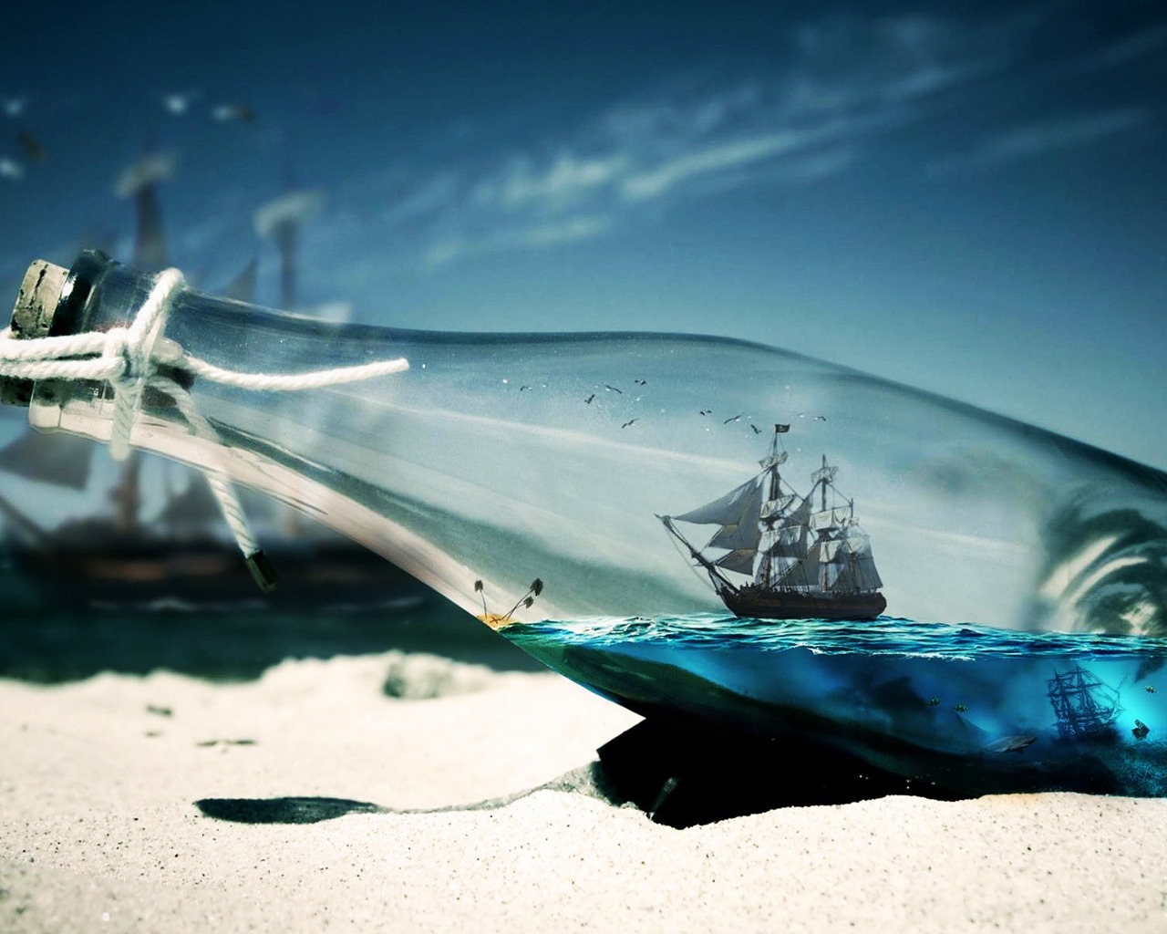 Sailing in a Bottle for 1280 x 1024 resolution