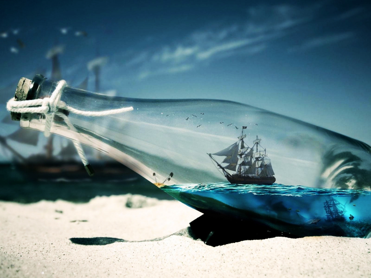 Sailing in a Bottle for 1280 x 960 resolution