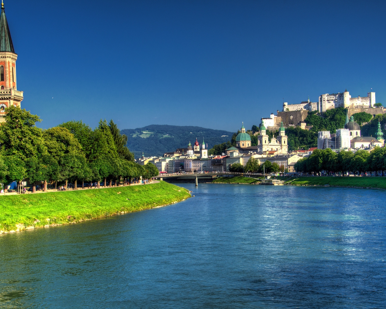 Salzach River Salzburg  for 1280 x 1024 resolution