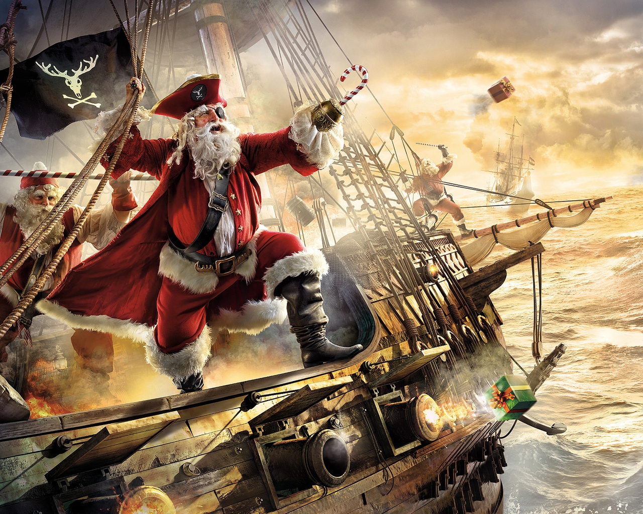 Santa Pirate for 1280 x 1024 resolution