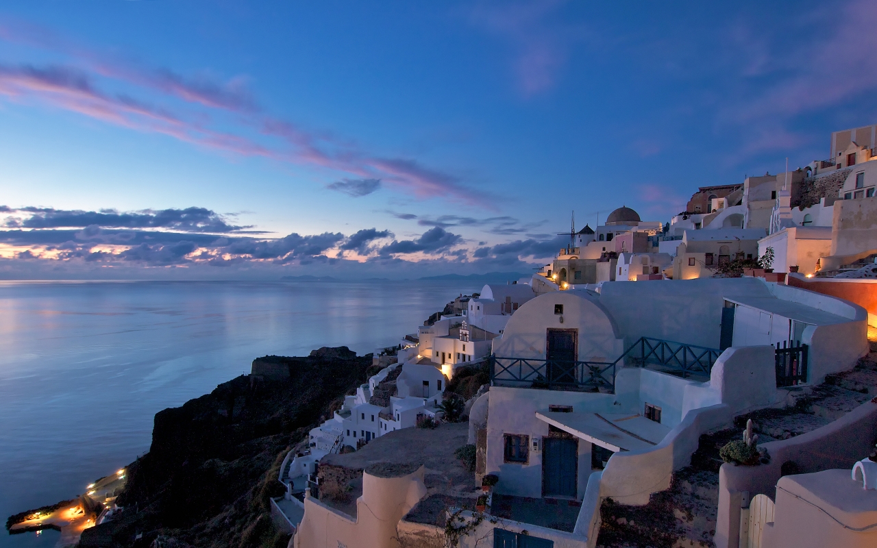 Santorini Greece for 1280 x 800 widescreen resolution