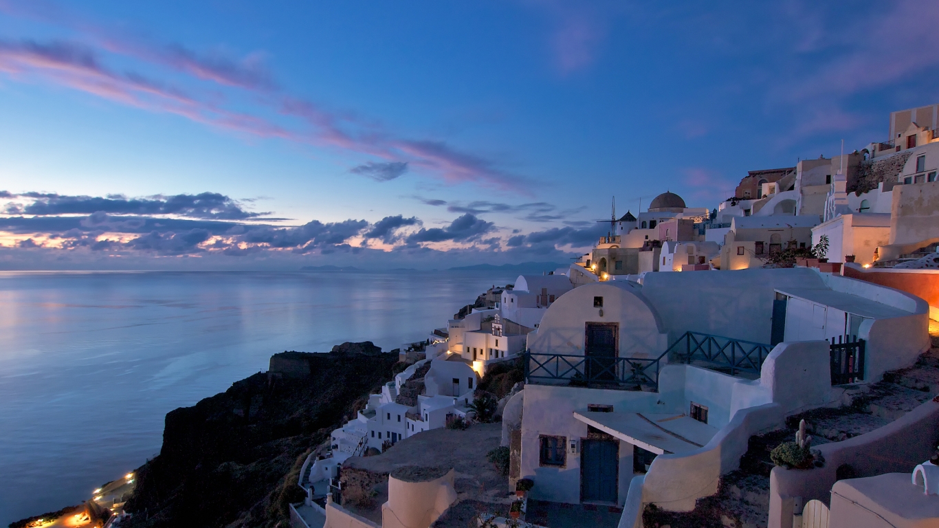 Santorini Greece for 1366 x 768 HDTV resolution