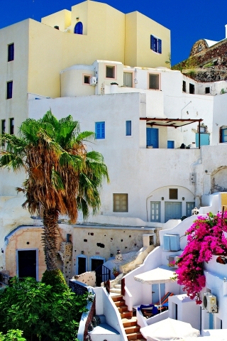 Santorini Oia for 320 x 480 iPhone resolution