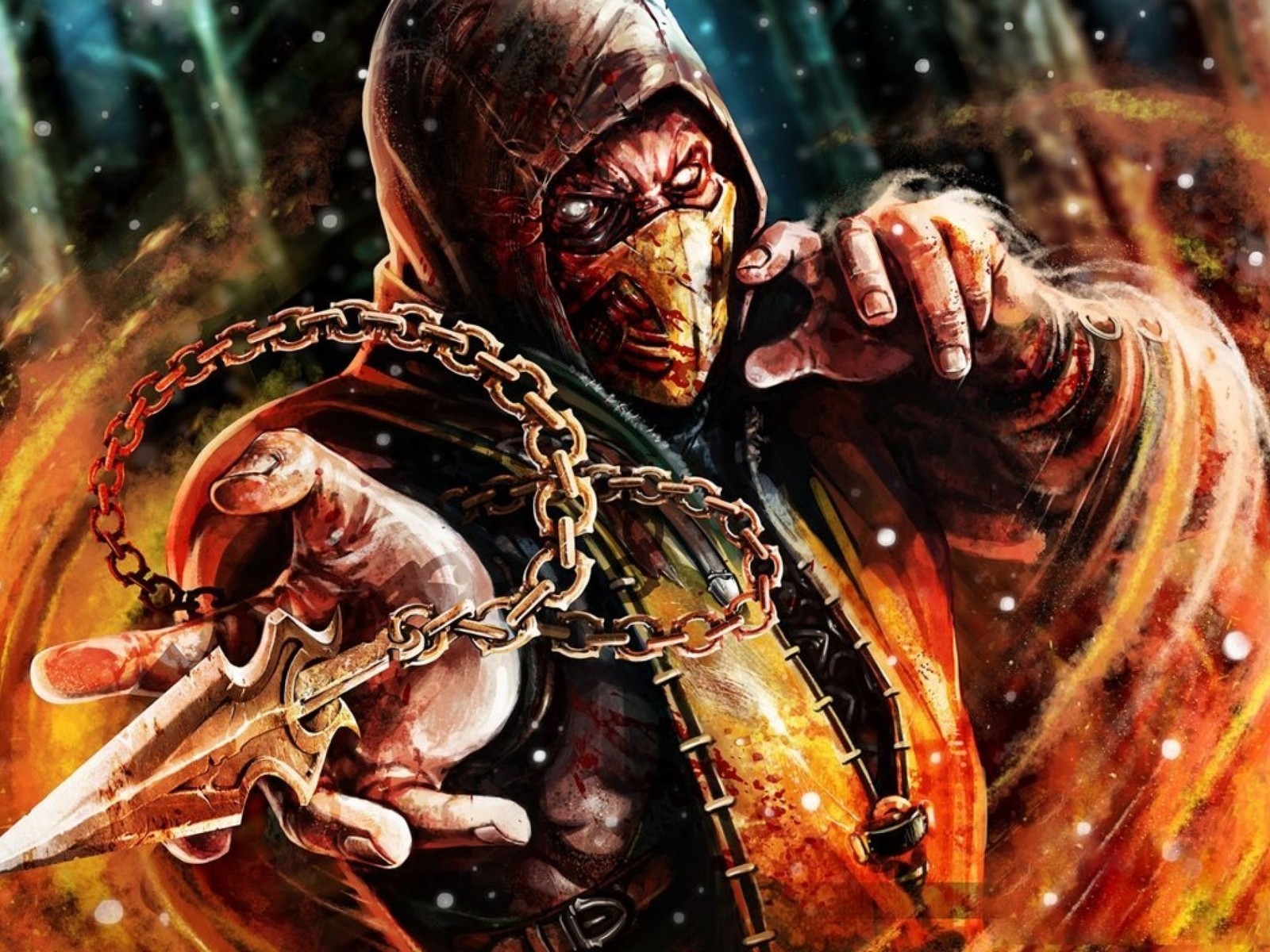 Scorpion Mortal Kombat X for 1600 x 1200 resolution