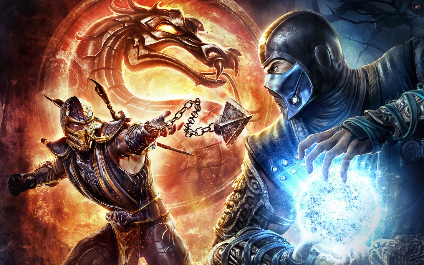 Scorpions vs Sub Zero Mortal Kombat for 1440 x 900 widescreen resolution
