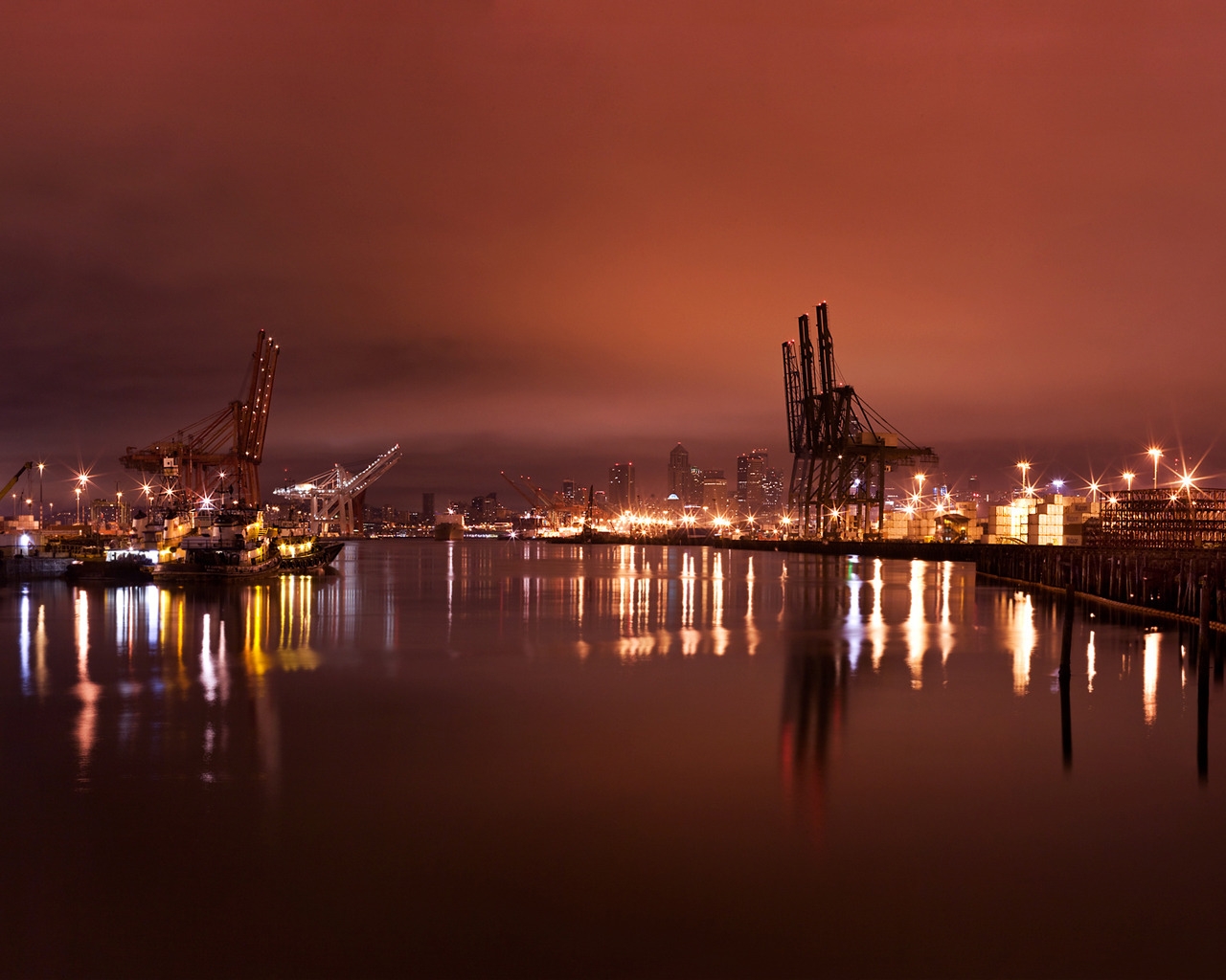 Seattle Harbor for 1280 x 1024 resolution