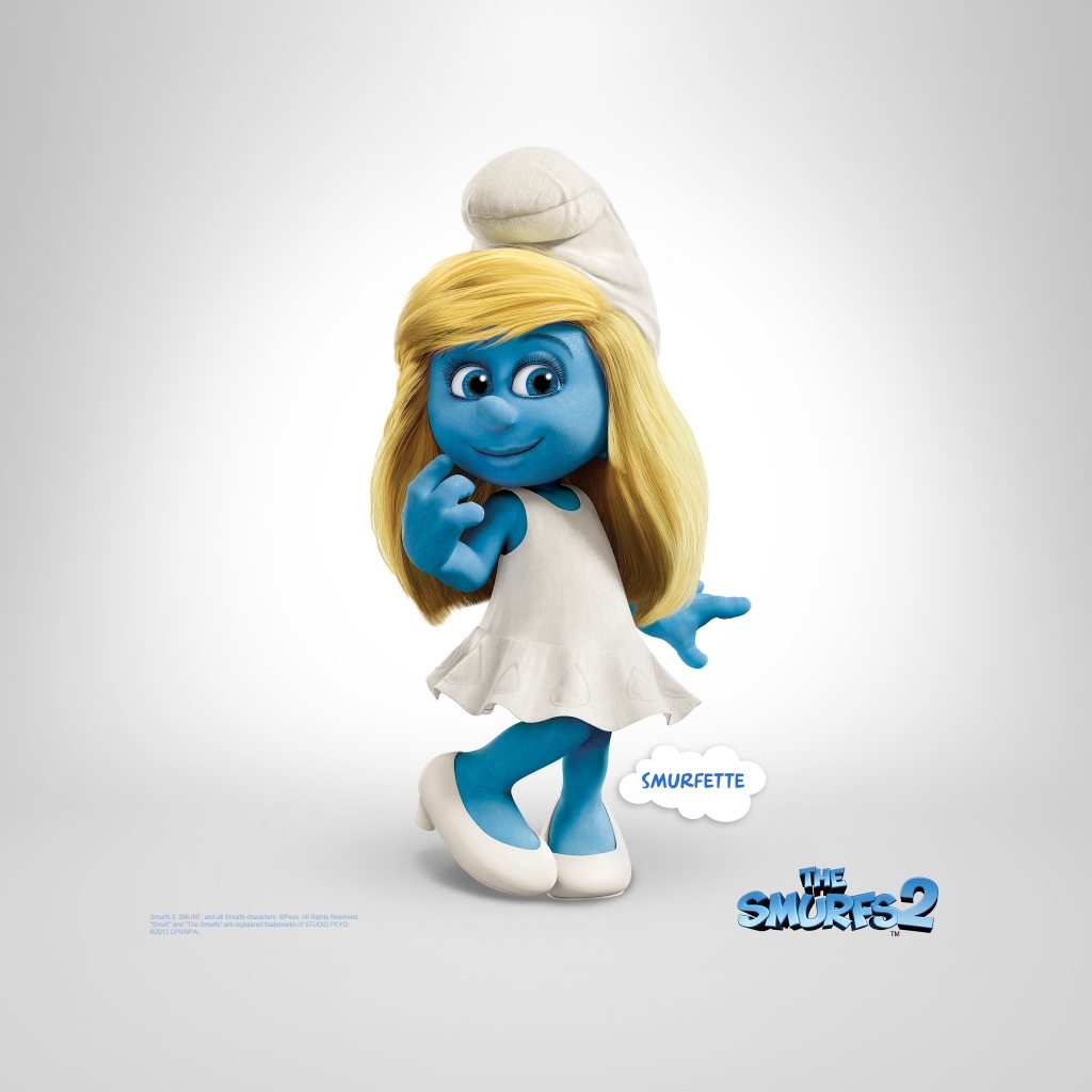 Smurfette The Smurfs 2 for 1024 x 1024 iPad resolution