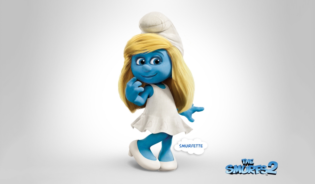 Smurfette The Smurfs 2 for 1024 x 600 widescreen resolution
