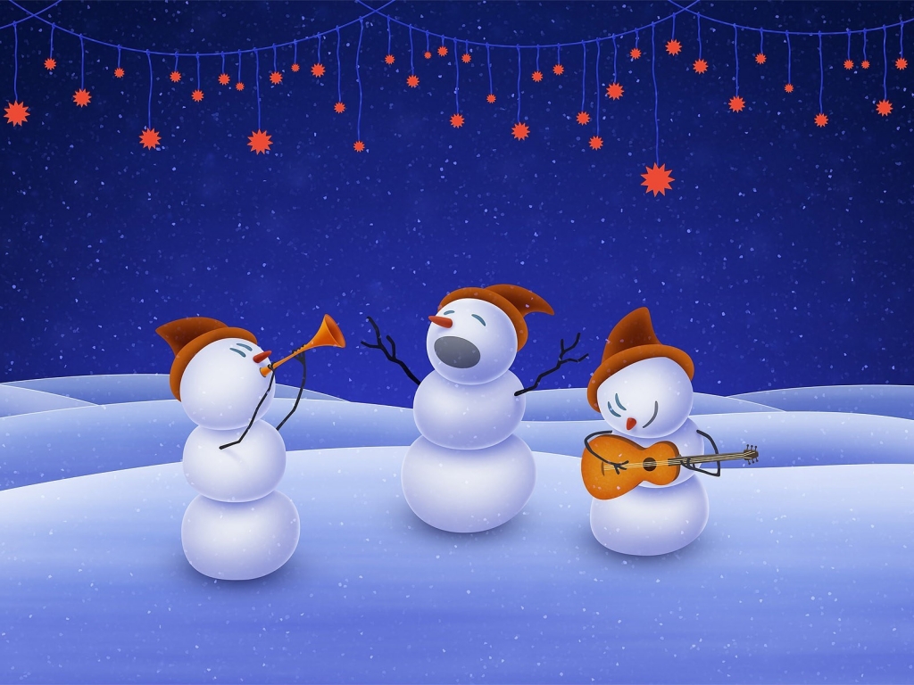 Snowmen Band for 1024 x 768 resolution