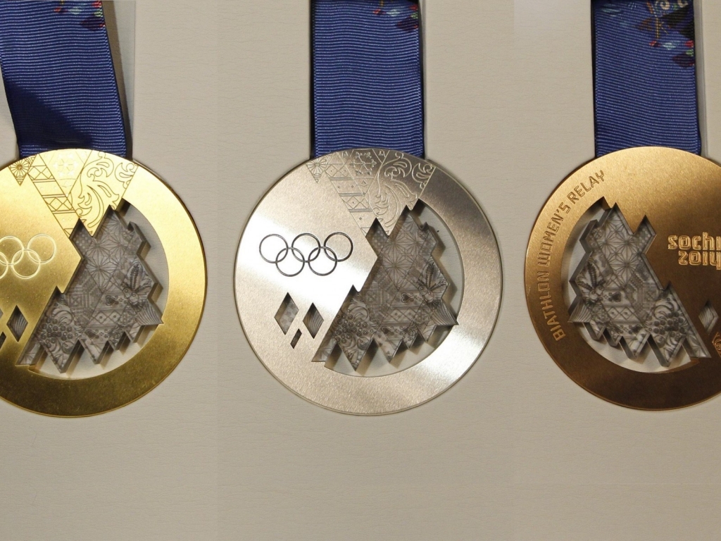 Sochi 2014 Medals for 1024 x 768 resolution