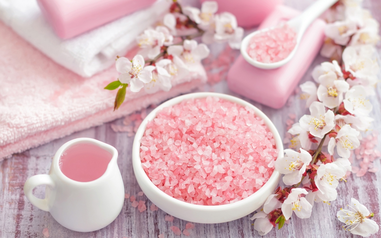 Spa Pink Sea Salt for 1280 x 800 widescreen resolution