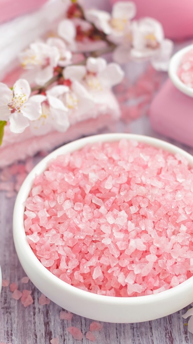 Spa Pink Sea Salt for 640 x 1136 iPhone 5 resolution