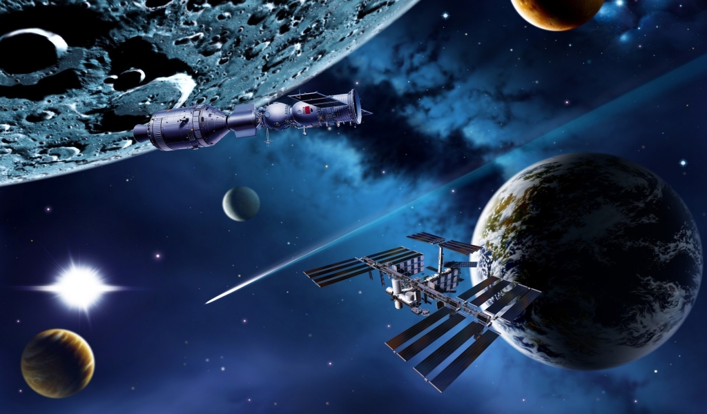 Space Mission Activity for 1024 x 600 widescreen resolution