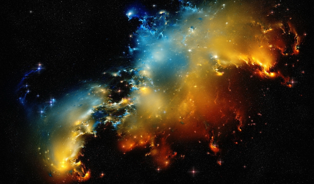 Space Nebula for 1024 x 600 widescreen resolution