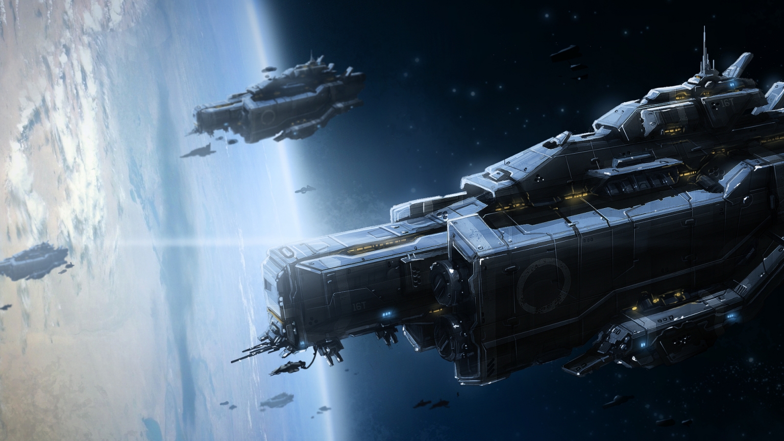 Space Ships for 1536 x 864 HDTV resolution