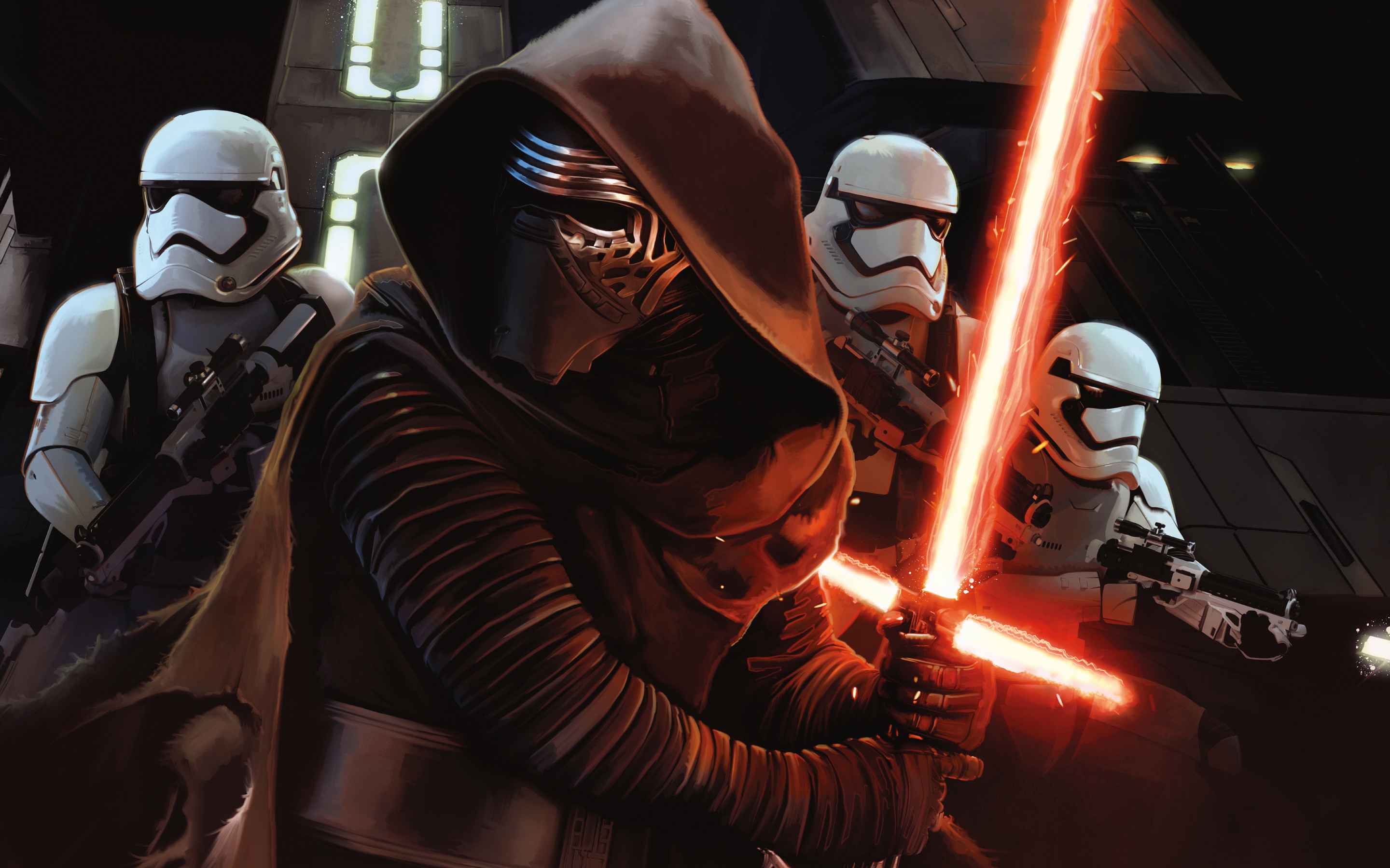 Star Wars The Force Awakens Anime for 2880 x 1800 Retina Display resolution
