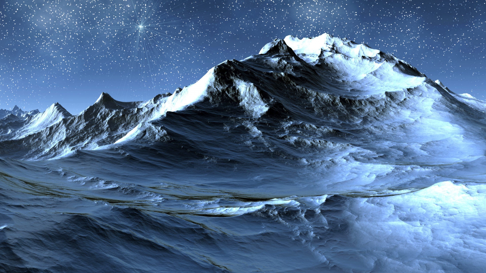 Stars Mountains for 1680 x 945 HDTV resolution