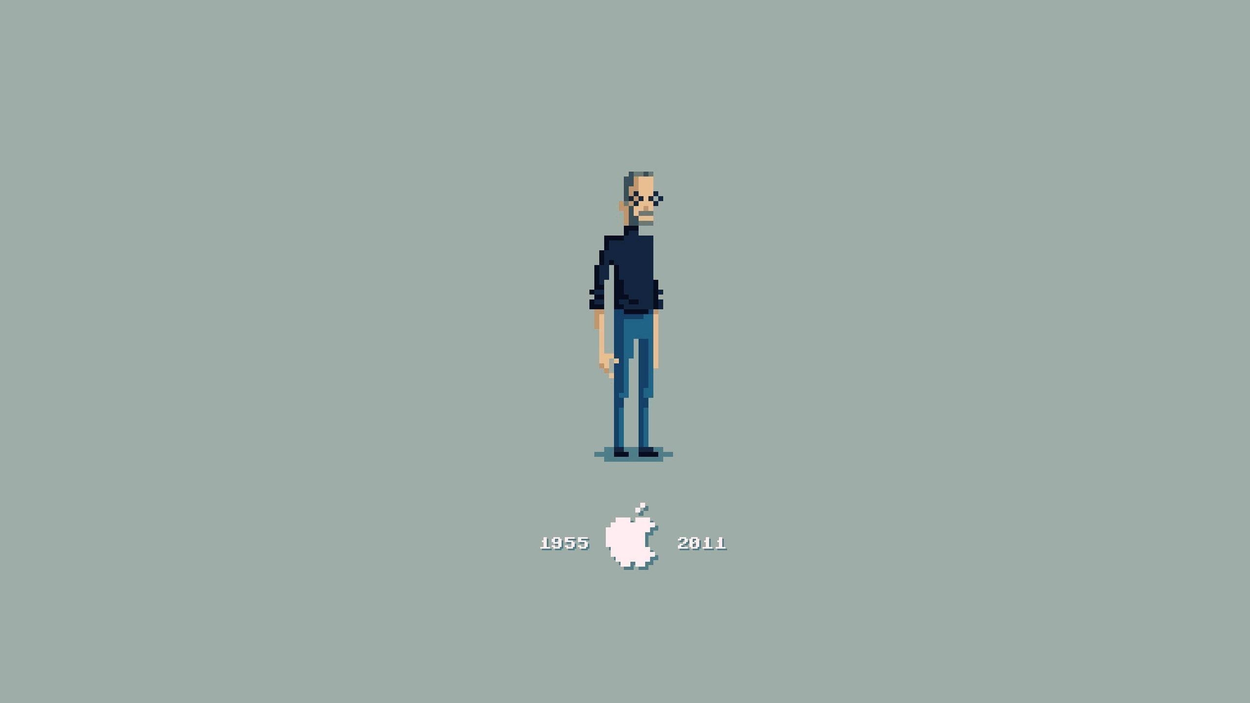 Steve Jobs Pixelated for 2560x1440 HDTV resolution