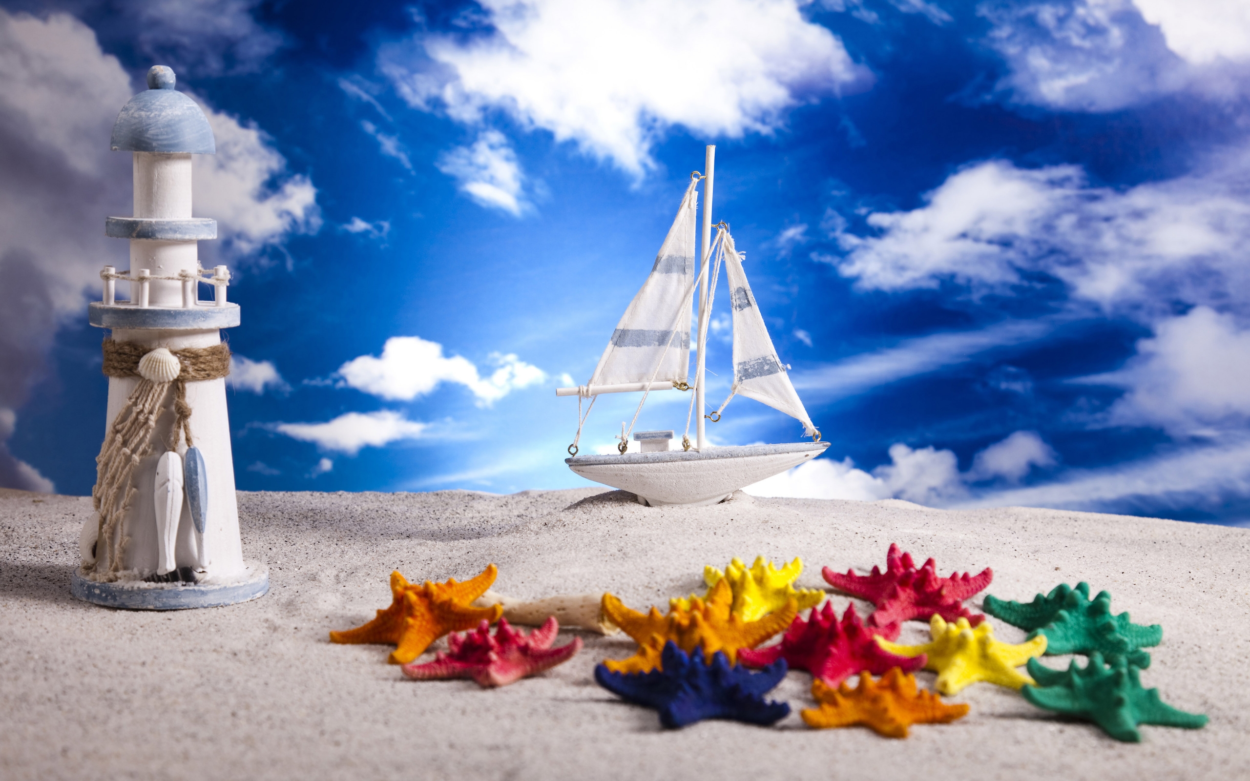 Summer Beach Miniature for 2560 x 1600 widescreen resolution