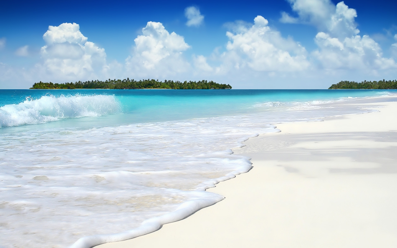 Summer Sea Waves for 1280 x 800 widescreen resolution