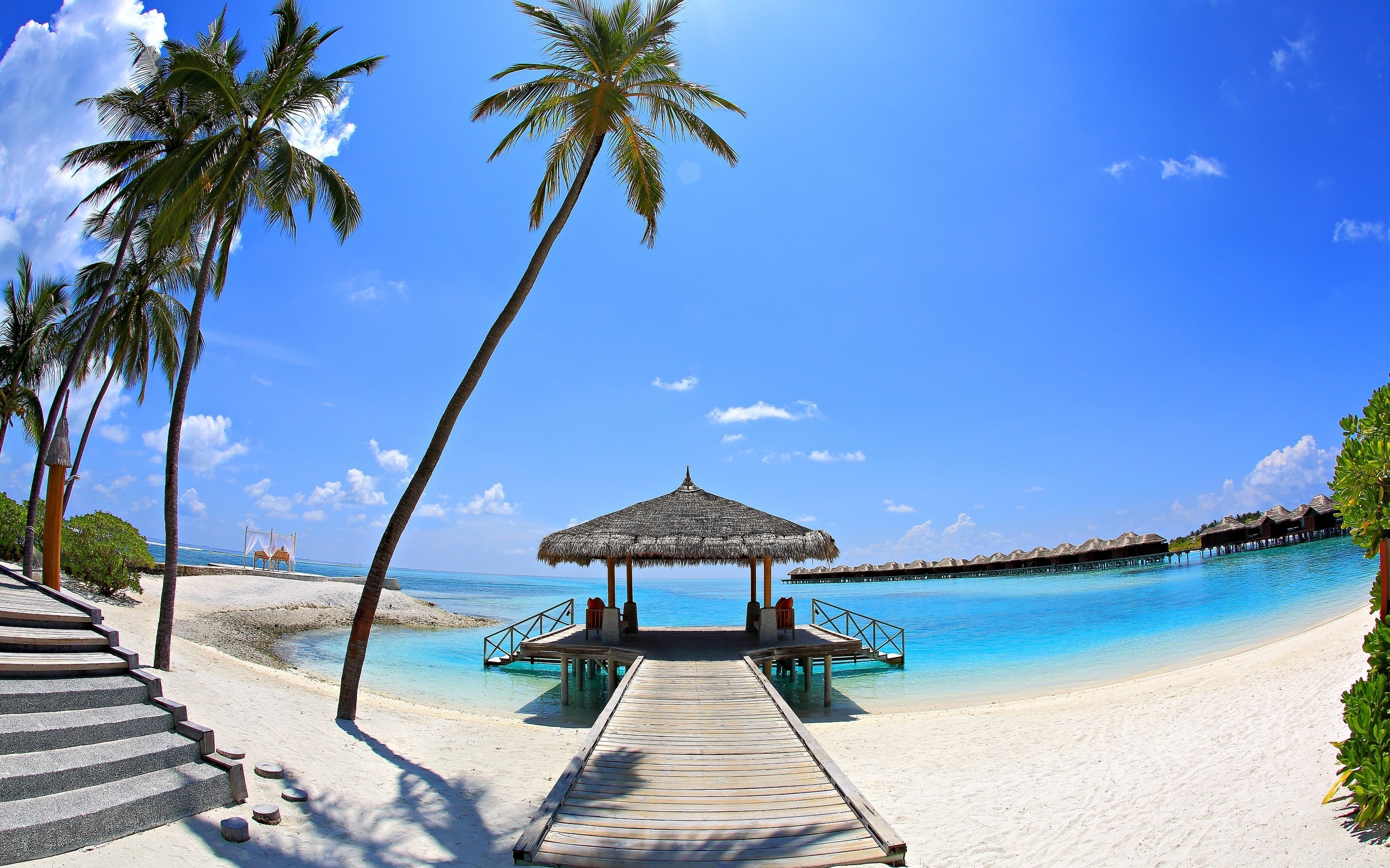 Sunny Palm Beach Corner  for 2880 x 1800 Retina Display resolution