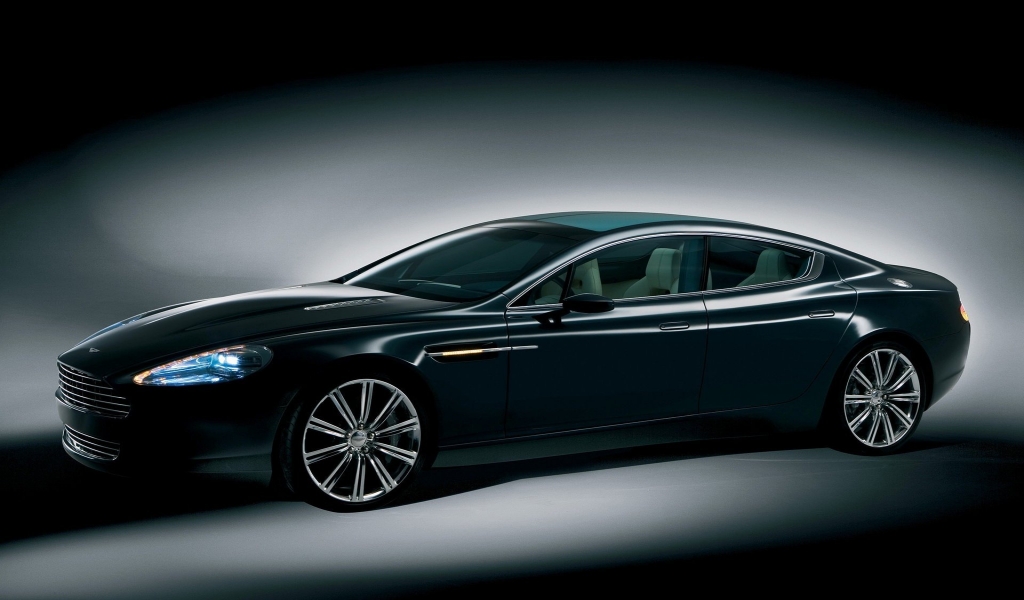 Superb Aston Martin Side View for 1024 x 600 widescreen resolution