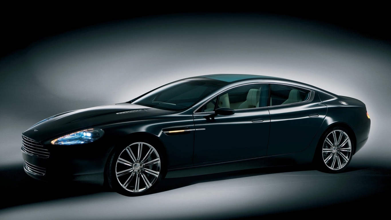Superb Aston Martin Side View for 1366 x 768 HDTV resolution